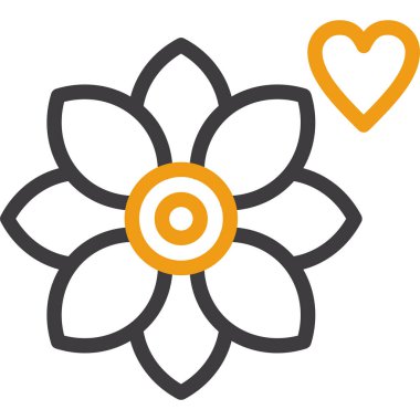 Çiçek. Web simgesi basit illüstrasyon