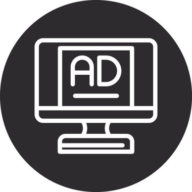 reklam reklam ikonu ana hatları biçiminde