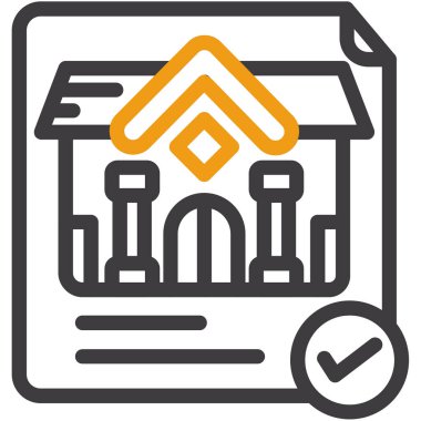 mimari yapı yapı ikonu ana hatlar biçiminde