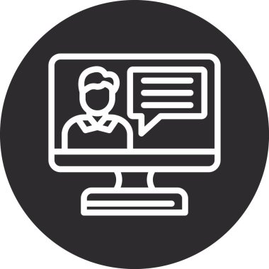 Sohbet simgesi vektör illüstrasyonu