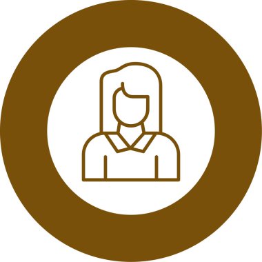 Bir kadın simgesinin vektör illüstrasyonu