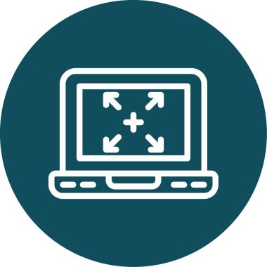 Dizüstü bilgisayar simgesi vektör çizimi