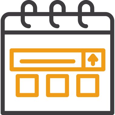 takvim tarihi simgesi ana hat biçiminde