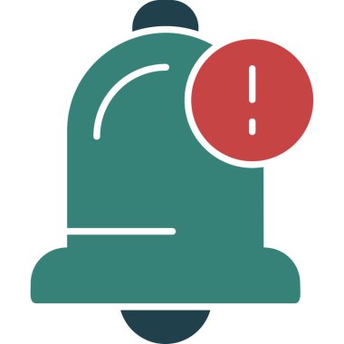 Alarm uyarı simgesi düz biçimli