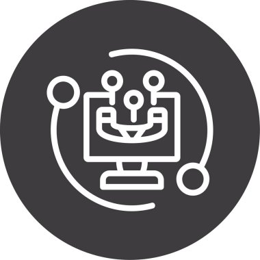 Robot simgesinin vektör illüstrasyonu