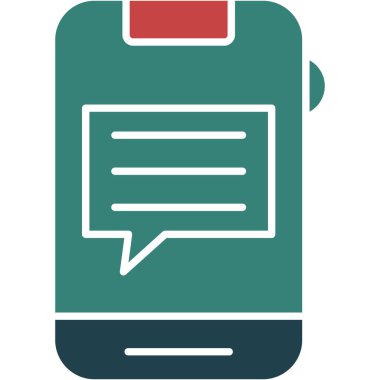 Konuşma baloncuklu akıllı telefon