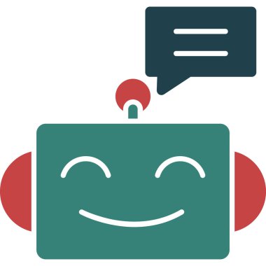 robot. Web simgesi basit illüstrasyon