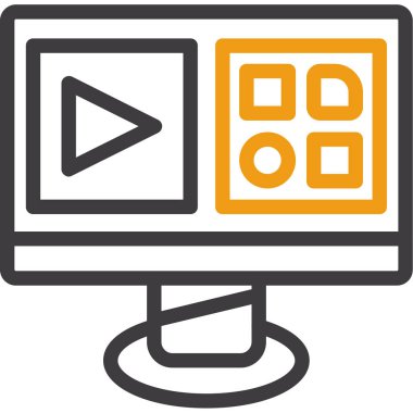 video simgesi, vektör illüstrasyonu