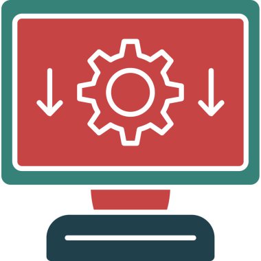 dişli ayarları simgesi, vektör illüstrasyonu