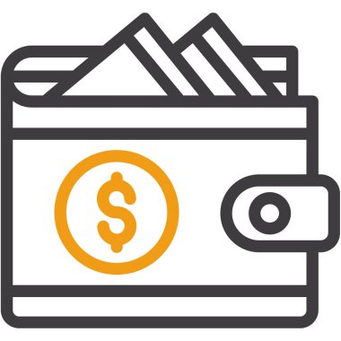 Dolar banknot vektör simgesi