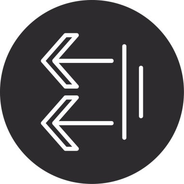 Yön ok simgesi, vektör illüstrasyonu