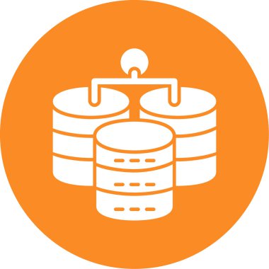 Veri veritabanı sunucu simgesi ana hat biçiminde