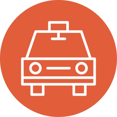 Araba simgesinin vektör illüstrasyonu