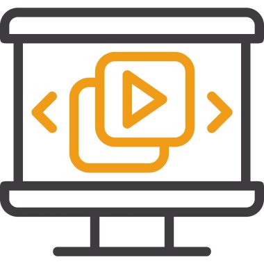 video. Web simgesi basit illüstrasyon
