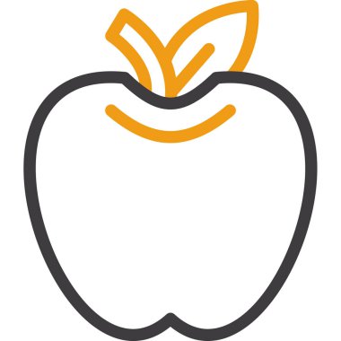 Elma. Web simgesi basit illüstrasyon