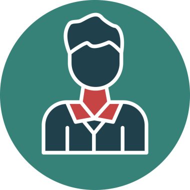 İş adamı. Web simgesi basit illüstrasyon