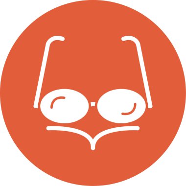 Bir kadının kırmızı ve turuncu ikonunun vektör çizimi