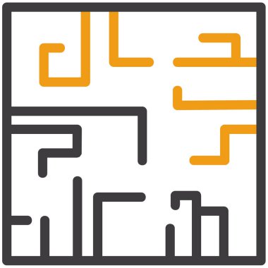 harita simgesi vektör illüstrasyonu