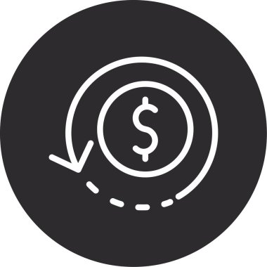 Dolar. Web simgesi basit illüstrasyon