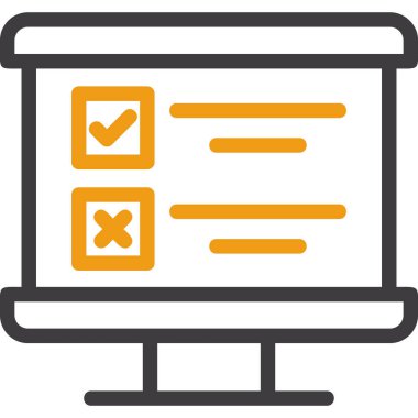 Kontrol listesi simgesi vektör illüstrasyonu