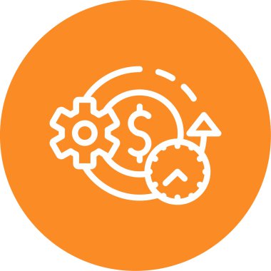 Dolar işaretli bir dişlinin vektör simgesi