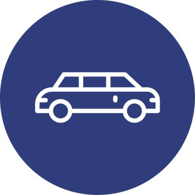 Araba simgesinin vektör illüstrasyonu