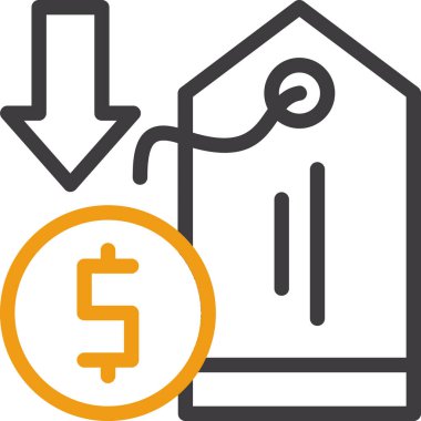 Banka binası finans simgesi doldurulmuş dış hat biçiminde