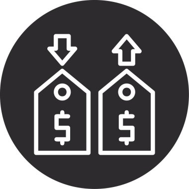 Para simgesi. Para vektör simgesi web için basit örnek