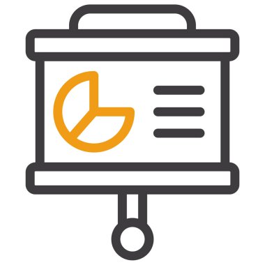 iş grafiği çizelgesi simgesi doldurulmuş ana hatlar biçiminde