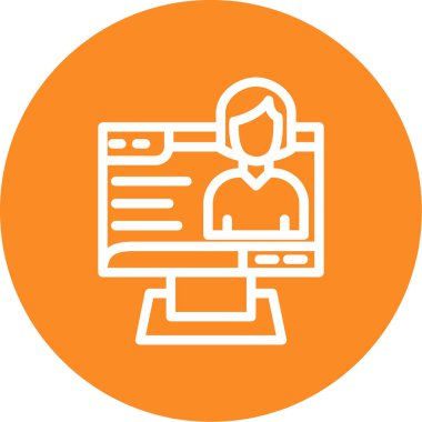 Bilgisayar. Web simgesi basit illüstrasyon