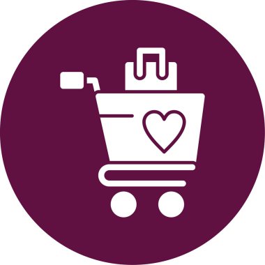 Alışveriş arabası ikon vektör illüstrasyonu