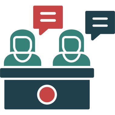 iş düz ikon vektör illüstrasyonu