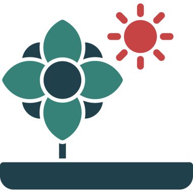 Güneş. Web simgesi basit illüstrasyon