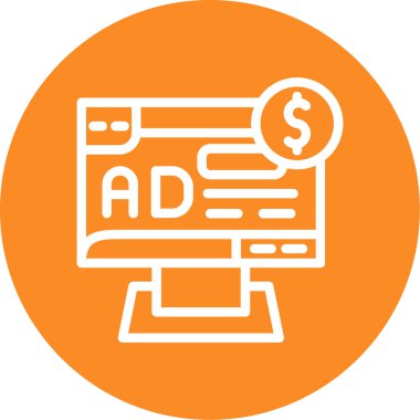 Pazarlama. Web simgesi basit illüstrasyon