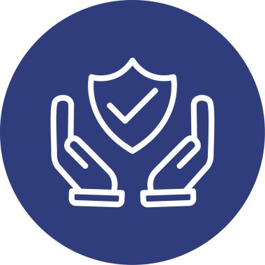 Kalkan simgesinin vektör illüstrasyonu