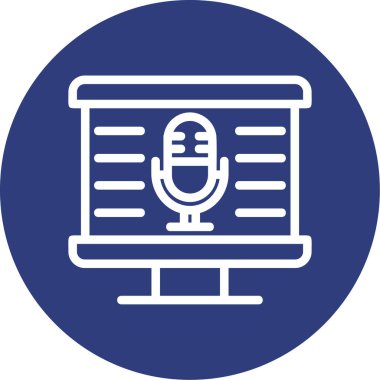 mikrofon simgesi vektör illüstrasyonu