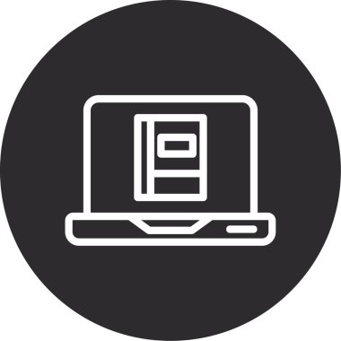 dizüstü bilgisayar simgesi, vektör illüstrasyonu