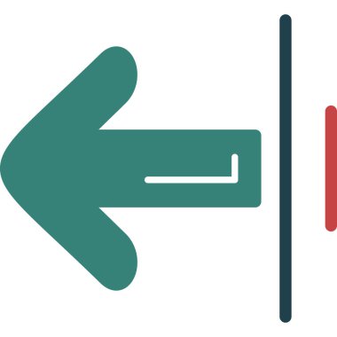 Sağa vektör simgesine dön. biçim iki renkli düz simge, yumuşak mavi renkler, beyaz arkaplan.