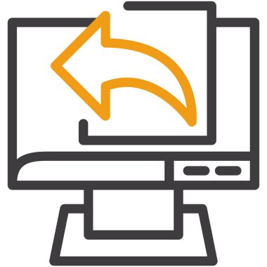 dizüstü bilgisayar simgesi, vektör illüstrasyonu