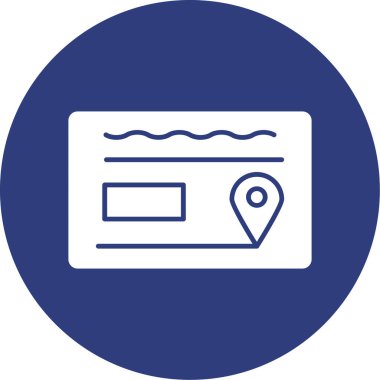 harita simgesi vektör illüstrasyonu