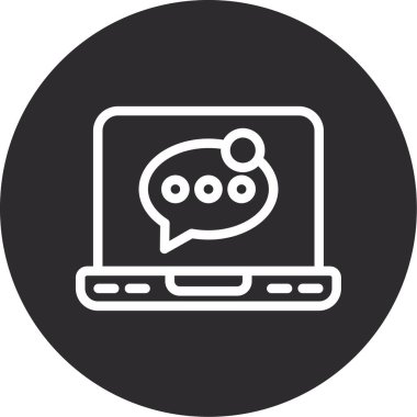 Sohbet simgesi vektör illüstrasyonu