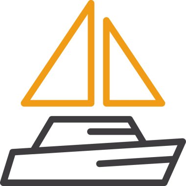 Tekne. Web simgesi basit illüstrasyon