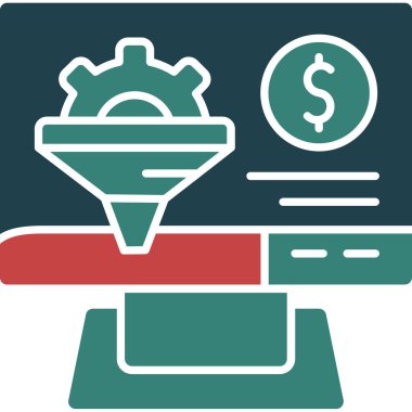 Para için. Web simgesi basit illüstrasyon