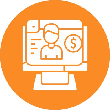 Bilgisayar. Web simgesi basit illüstrasyon