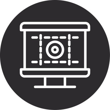 ekran simgesi, vektör illüstrasyonunu izle