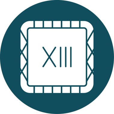 Benzersiz dijital veri işlemci vektör çizgisi simgesi