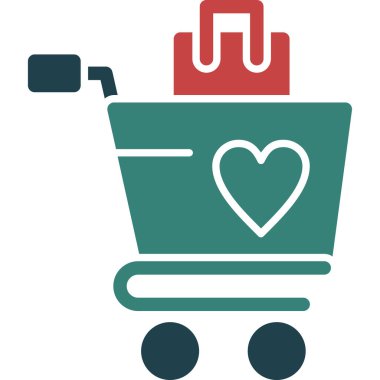 Kalpli alışveriş arabası vektör çizim tasarımı