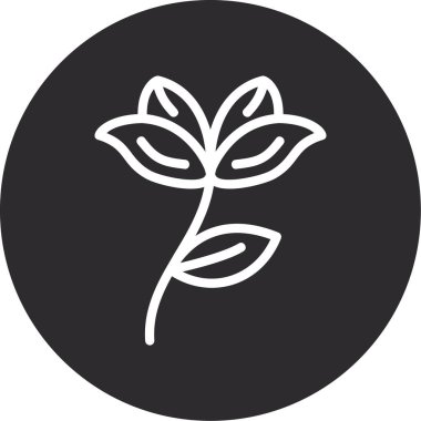 Bir çiçek simgesinin vektör illüstrasyonu