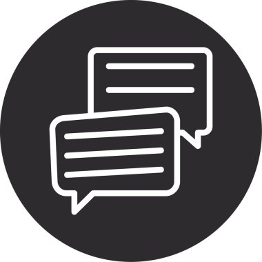 konuşma balonu simgesi, vektör illüstrasyonu