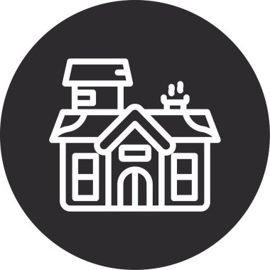 Ev Vektörü Kabartma Simgesi Tasarımı